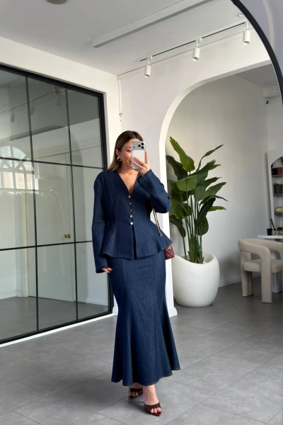 JEAN BEL VURGULU ETEK CEKET TAKIM