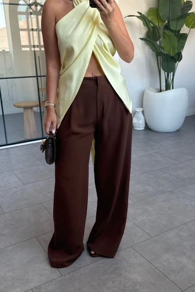 KAHVE PARİS TEK PİLİ PANTOLON