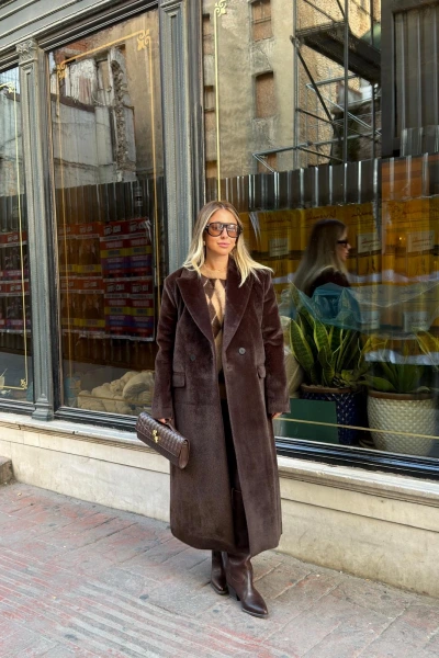 KAHVE PREMİUM SAKALLI UZUN KABAN