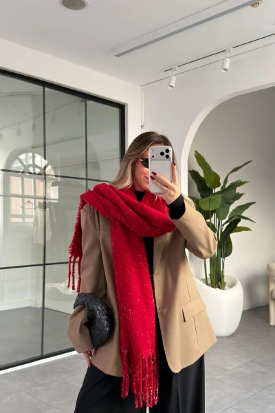 KIRMIZI IŞILTILI ŞAL