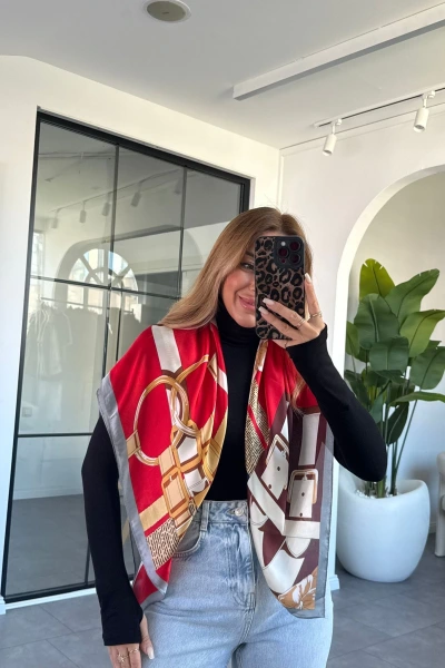 KIRMIZI NOSTALJİK ZARAFET ŞAL