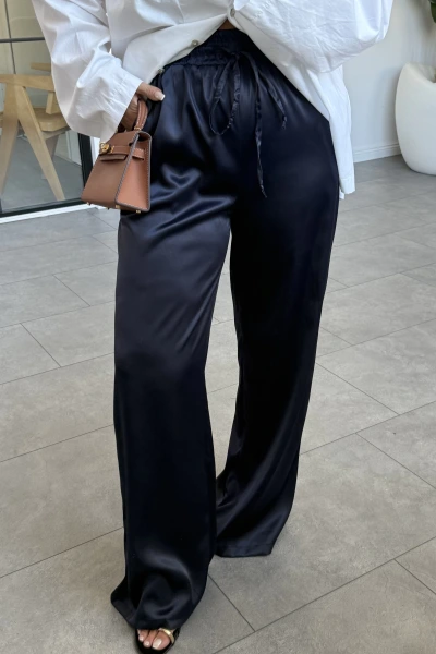 LACİVERT SATEN PANTOLON