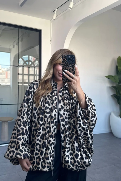 LEOPAR BOMBER SATEN CEKET