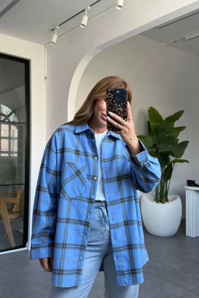 MAVİ EKOSELİ GÖMLEK