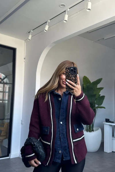 MÜRDÜM DENİM DETAY HIRKA