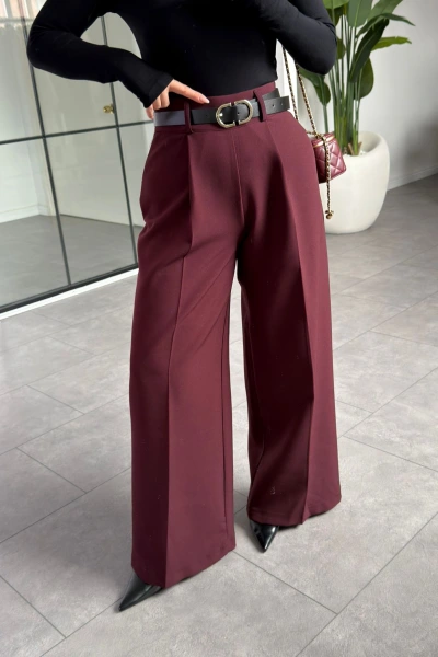 MÜRDÜM KEMERLİ PALAZZO PANTOLON