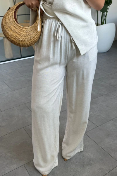 NATUREL ARKASI ÇİFT CEPLİ PANTOLON