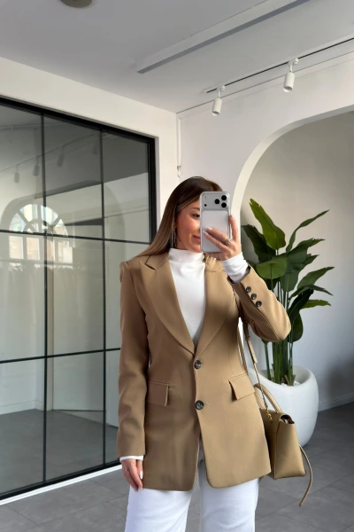 OLİVE BELDEN OTURTMALI BLAZER CEKET