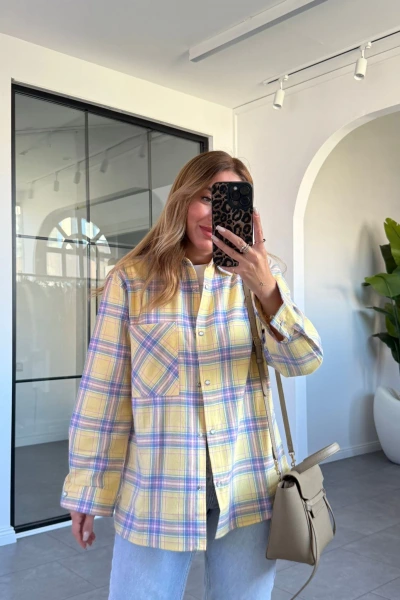 SARI ÇITÇITLI ODUNCU GÖMLEK