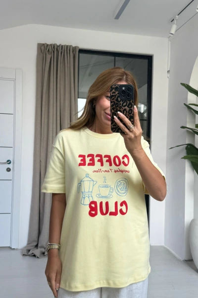 SARI COFFE T-SHİRT