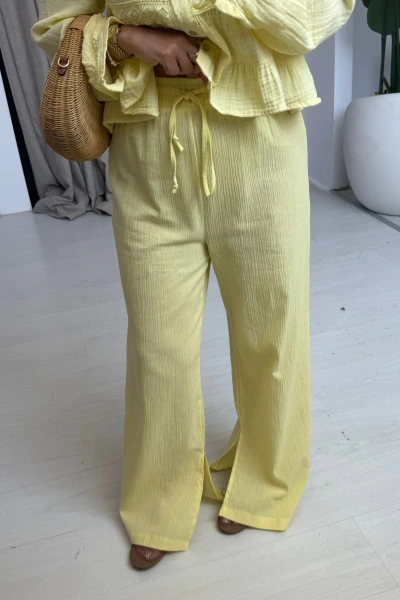 SARI MÜSLİN PANTOLON