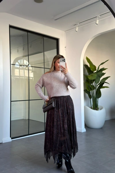 ACI KAHVE ASİMETRİK ETEK