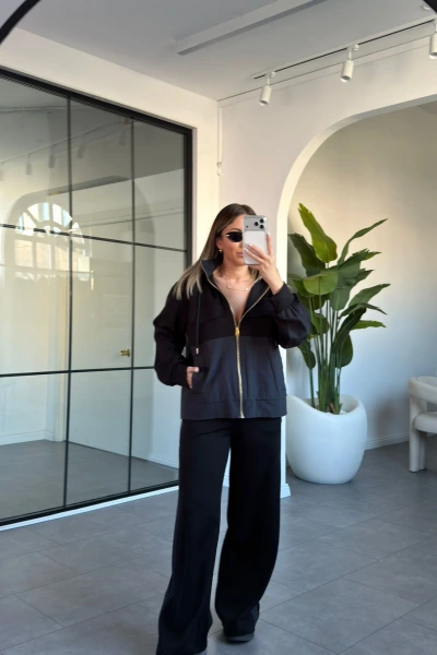 SİYAH PARAŞÜT DETAY MODAL TAKIM