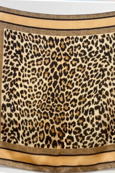 SİYAH ŞERİTLİ LEOPAR ŞAL