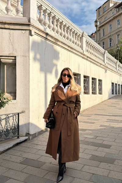 TABA SÜET TRENÇKOT