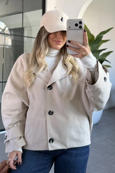 TAŞ COTTON CROP TRENÇKOT