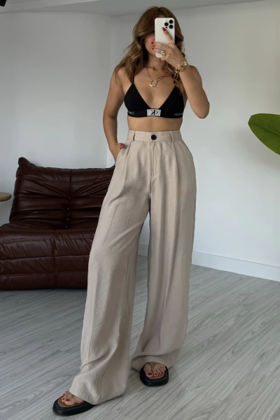 Taş Premum kalite Yüksek Bel Tensel Pantolon