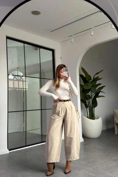 TAŞ TEK PİLELİ ŞALVAR PANTALON