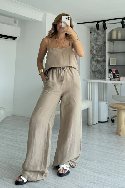 Vizon Askılı Bluz Takım