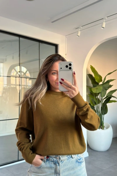 YAĞ YEŞİLİ DİLVİN BASİC TRİKO KAZAK