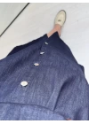 KOYU MAVİ SALAŞ JEAN ELBİSE