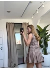 KAHVE POTİKARE YELEK ETEK TAKIM
