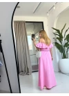 PEMBE MADONNA YAKA ELBİSE