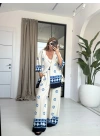 MAVİ TULİPA ETNİK DESEN TAKIM