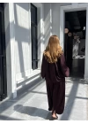 BORDO ŞALVAR MODEL SATEN PANTOLON