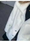 BEYAZ İKİ CEPLİ PREMİUM KALİTE PELUŞ KABAN