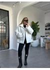 BEYAZ İKİ CEPLİ PREMİUM KALİTE PELUŞ KABAN