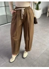 CAMEL PAÇA KATLAMALI PANTOLON