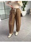CAMEL PAÇA KATLAMALI PANTOLON