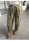 HAKİ PAÇA KATLAMALI PANTOLON