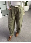 HAKİ PAÇA KATLAMALI PANTOLON