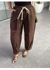 KAHVE PAÇA KATLAMALI PANTOLON