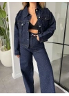 DENİM TAŞLI CEKET PANTOLON TAKIM