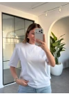 BEYAZ VATKALI T-SHİRT 1134