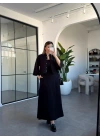 SİYAH ASKILI ELBİSE VE GÖMLEK TAKIM 9679