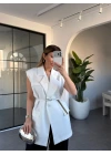 BEYAZ KEMERLİ SALAŞ YELEK 4545