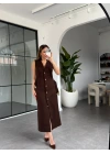 KAHVE ZR TOKALI ELBİSE 8381
