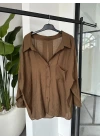 Açık Kahve Tensel Viral Salaş Gömlek