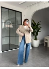 Taş Çift Cepli Kruvaze Yaka Ceket