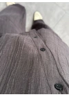 FÜME ASİMETRİK DÜĞMELİ GÖMLEK PANTOLON TAKIM 51335