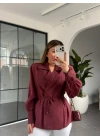 BORDO VATKALI KİMONO GÖMLEK 5029