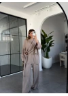 VİZON KEMİK TOKALI BLUZ PANTOLON TAKIM 51346