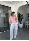 PEMBE İKİLİ TRİKO TAKIM BLUZ