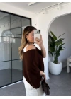 KAHVE İKİLİ TRİKO TAKIM BLUZ