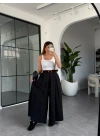 SİYAH KEMERLİ PANTOLON ETEK