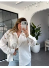 BEYAZ İNCİ DETAY GÖMLEK